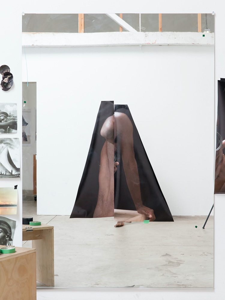 Paul Mpagi Sepuya, Between a Mirror and a Ground, Study (0X5A7437), 2018. Archival pigment print, 170 x 127 cm (66 7/8 x 50 in). © the artist. Courtesy the artist, Modern Art, London & Team Gallery, New York
